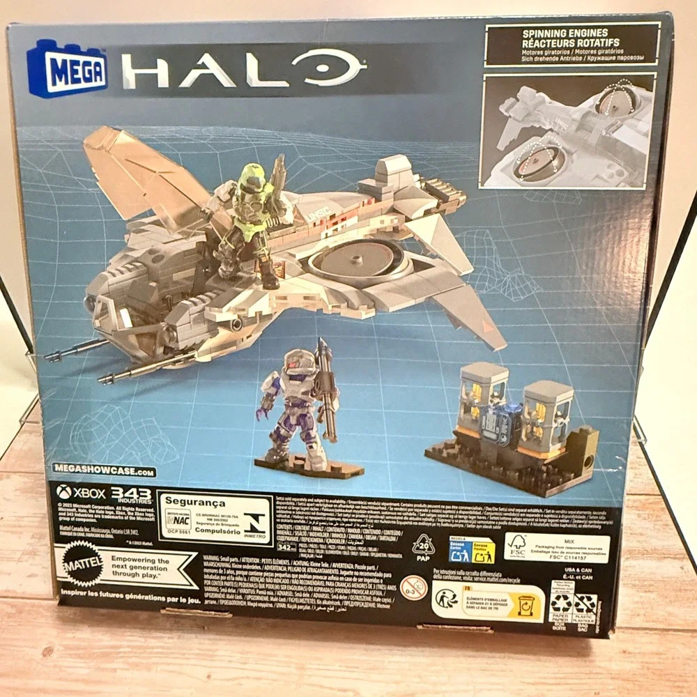 MEGA Halo Infinite UNSC Arctic Burn Wasp Set HXL04 New 342 Pcs Grey White